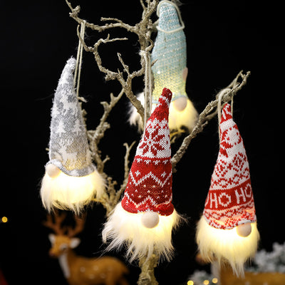 Muñeco Navideño sin Rostro con Luz LED Colgante - Image 14