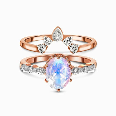 Anillo de Plata Esterlina 925 con Baño de Oro Rosado Diseño Gota de Agua - Image 5