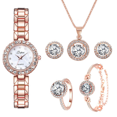 Conjunto de Reloj y Pulsera de Acero para Dama con Cuarzo - Image 8