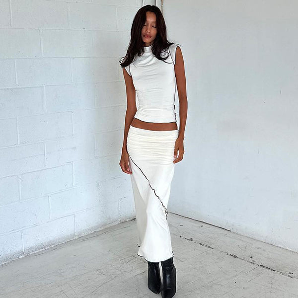 Vestido Envolvente con Detalle Lateral Invertido para Mujer
