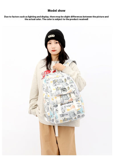 Mochila Escolar Impresa de Gran Capacidad para Estudiantes de Secundaria - Image 28