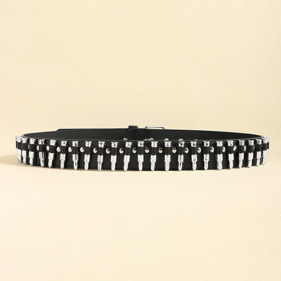 Cinturón Punk Rock con Remaches Balas Negro Unisex - Accesorios Hip-hop de Moda - Image 26