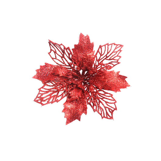 Flores Navideñas Artificiales con Brillo - Adornos para Árbol de Navidad y Decoración del Hogar - Image 71