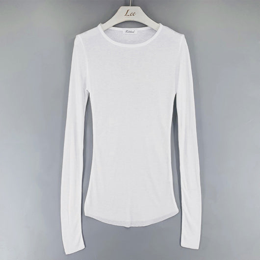 Blusa Semitransparente de Manga Larga en Colores Sólidos - Image 10