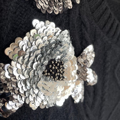 Blusa de Mujer con Lentejuelas y Bordado Floral - Image 10