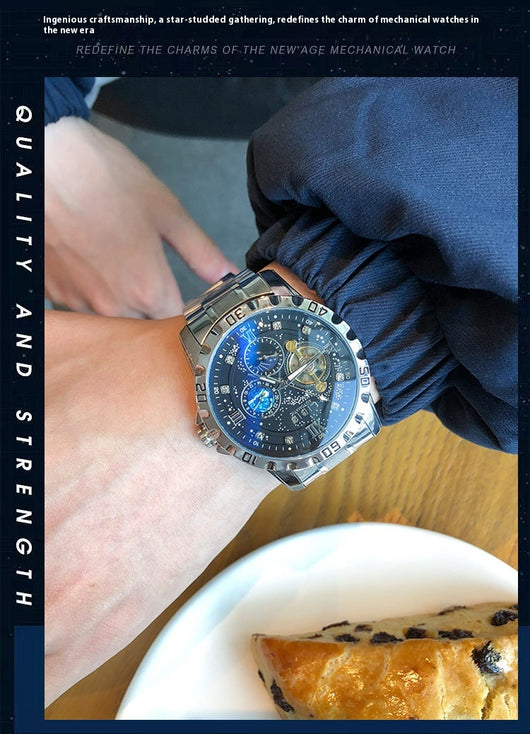 Reloj Automático Mecánico Impermeable con Esfera Luminiscente Estrellada - Image 19