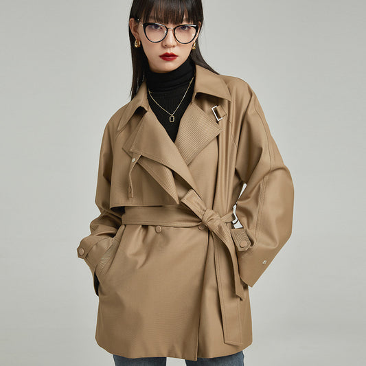 Abrigo Gabardina Asimétrica Suelta Casual Midi para Mujer - Image 2