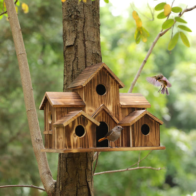 Nido de Pájaro de Madera - Adorno Decorativo Rústico para Exteriores - Image 8