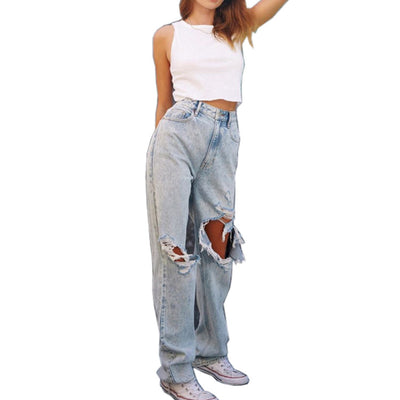 Jeans Rotos Mujer Estilo Europeo Americano Ajustado Denim - Image 10