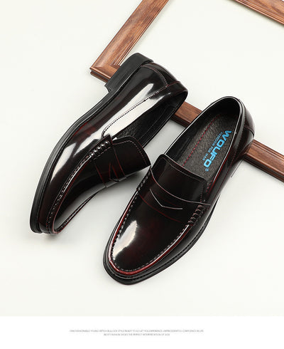 Mocasines de Cuero Charolado Coreano Punta Redonda para Commuter - Image 10