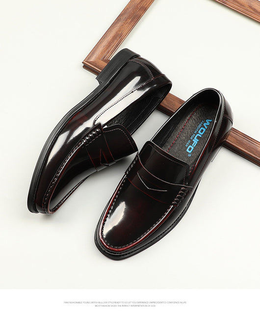 Mocasines de Cuero Charolado Coreano Punta Redonda para Commuter - Image 10
