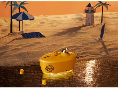Yellow submarine-shaped portable humidifier with a clear base, a duck figurine, and 'DREAM YOUR DREAM' graphic. - Image 7
