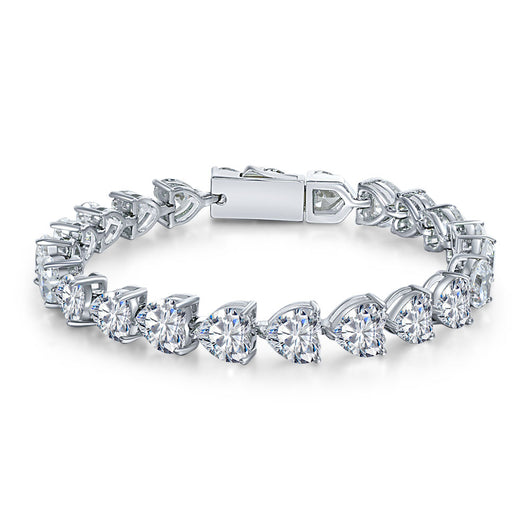 Pulsera de Plata Pura con Diamantes de Carbono - Brillo Completo - Image 4