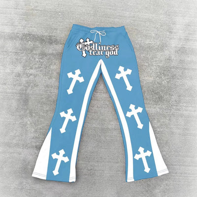 Pantalones Casuales Holgados para Hombre con Estampado Retro