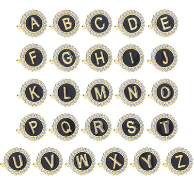 Gemelos Franceses de Diamante Redondo con 26 Letras para Hombre - Image 4