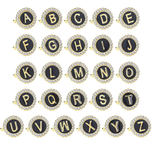 Gemelos Franceses de Diamante Redondo con 26 Letras para Hombre - Image 4