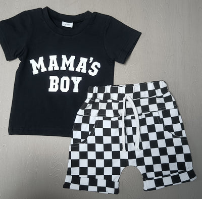 Conjunto Dos Piezas: Short y Blusa Cuello Redondo a Cuadros - Image 5
