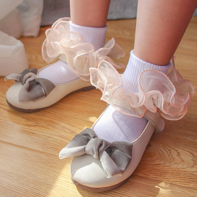 Calcetines de Tubo Medio en Algodón con Encaje 3D para Niños - Image 18