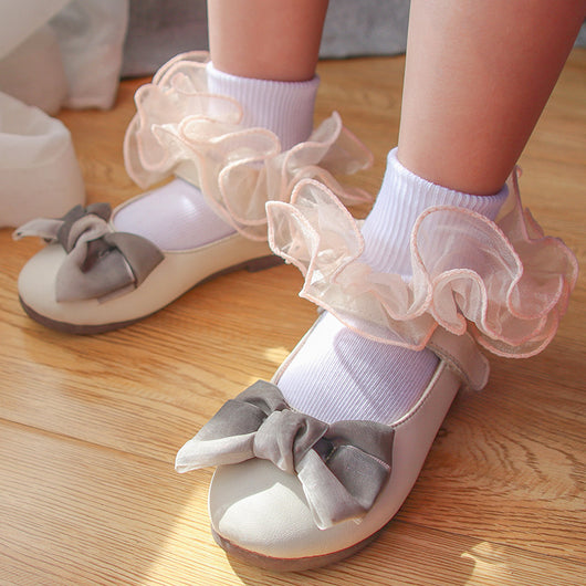Calcetines de Tubo Medio en Algodón con Encaje 3D para Niños - Image 18