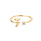 Golden stainless steel unisex ring Dorado Y