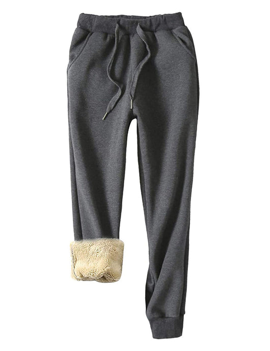 Pantalones Deportivos Cómodos Ajuste Suelto Entrenamiento Fitness Forro Polar - Image 6