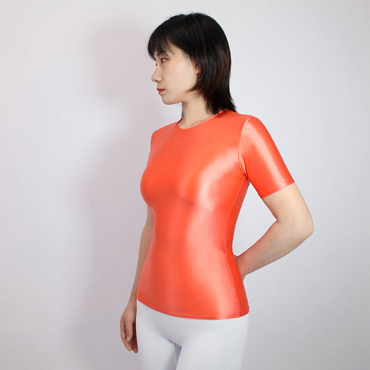 Playera Ajustada de Manga Corta en Spandex para Mujer - Image 20