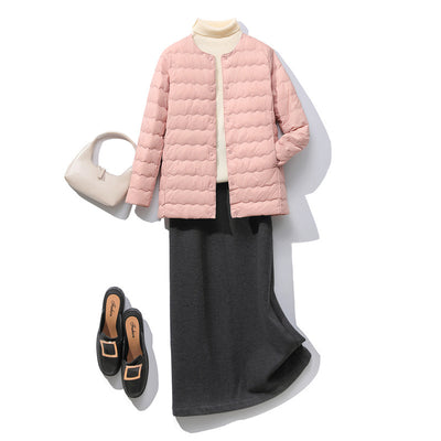 Chaqueta Corta Acolchada para Mujer con Cuello Fruncido - Image 19