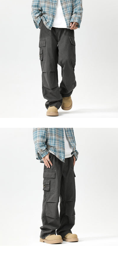 Overol Vaquero Desgastado Estilo Retro Americano para Hombre - Image 11