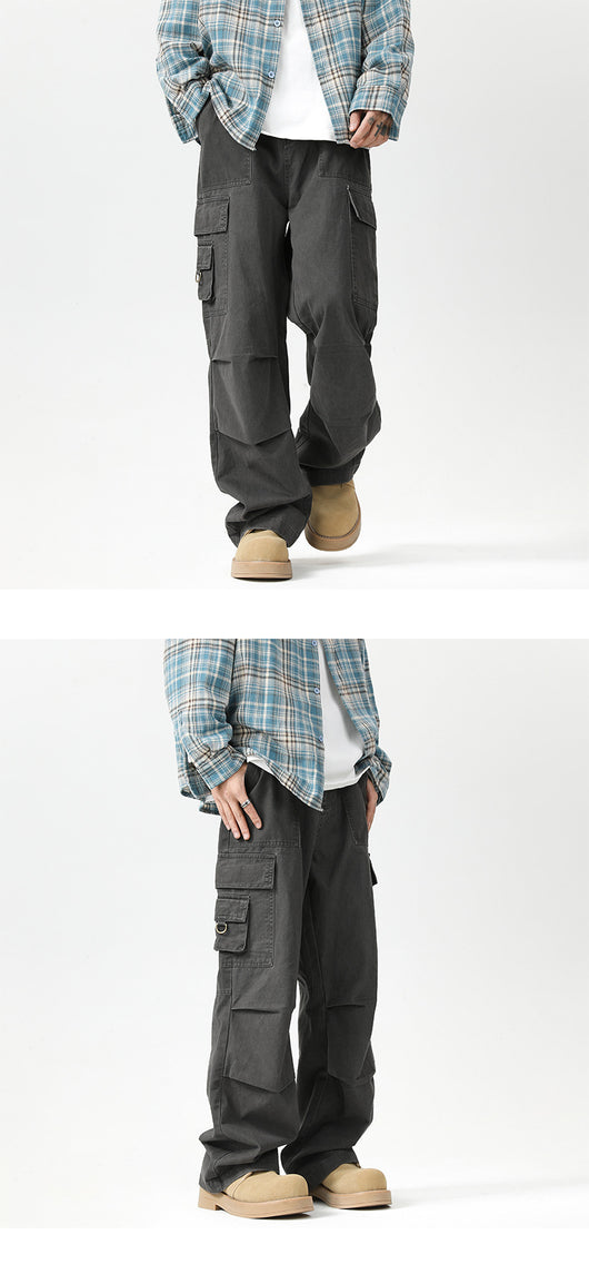 Overol Vaquero Desgastado Estilo Retro Americano para Hombre - Image 11