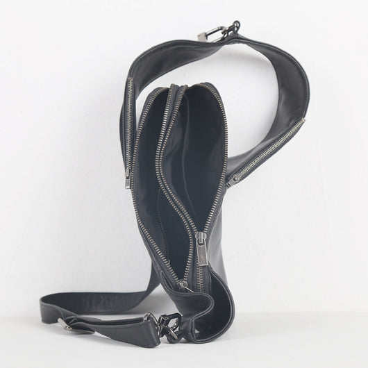 Bolsa de Pecho Multifuncional en Cuero de Oveja Gran Capacidad - Image 11