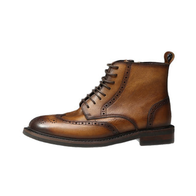 Botas de Cuero Casual para Hombre con Suela Gruesa y Estilo Moderno - Image 5