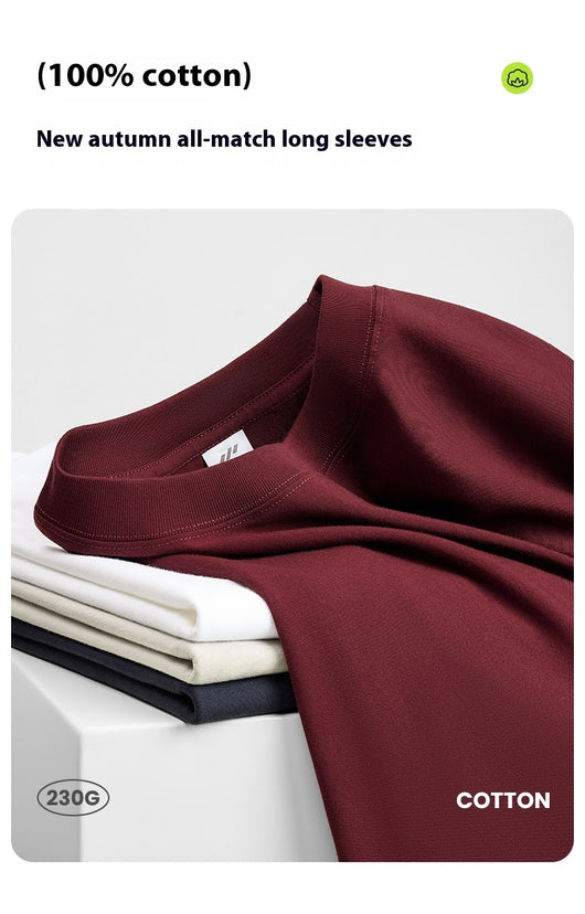 Camiseta Manga Larga Algodón 230g Cuello Redondo para Hombre - Image 30