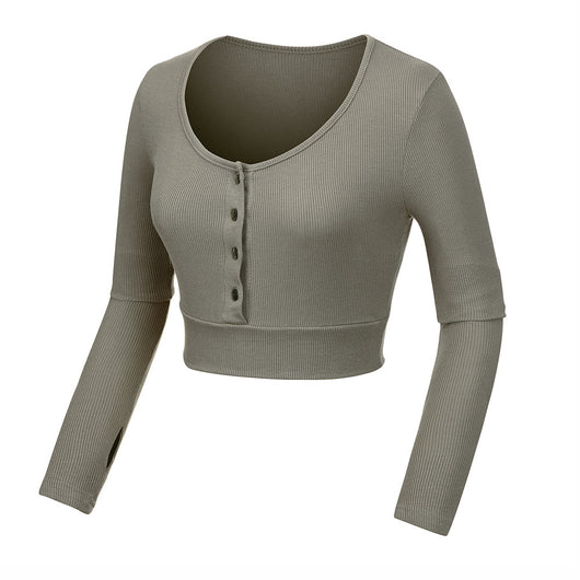 Playera Deportiva de Manga Larga para Mujer - Yoga y Running - Image 4