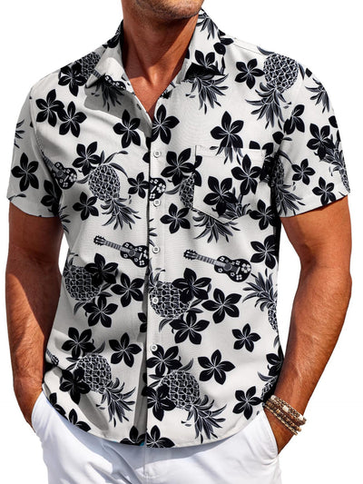 Camisa Hawaiana Versátil de Manga Corta para Hombre - Image 19