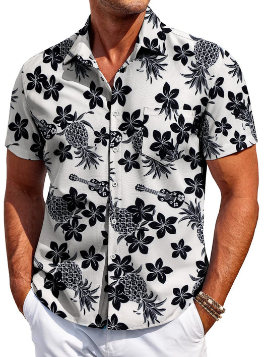 Camisa Hawaiana Versátil de Manga Corta para Hombre - Image 19