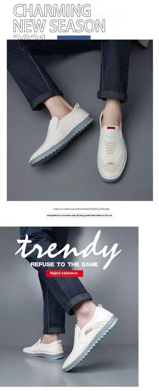 Zapatos Casuales de Cuero Suave para Hombre - Versátiles y Cómodos - Image 8