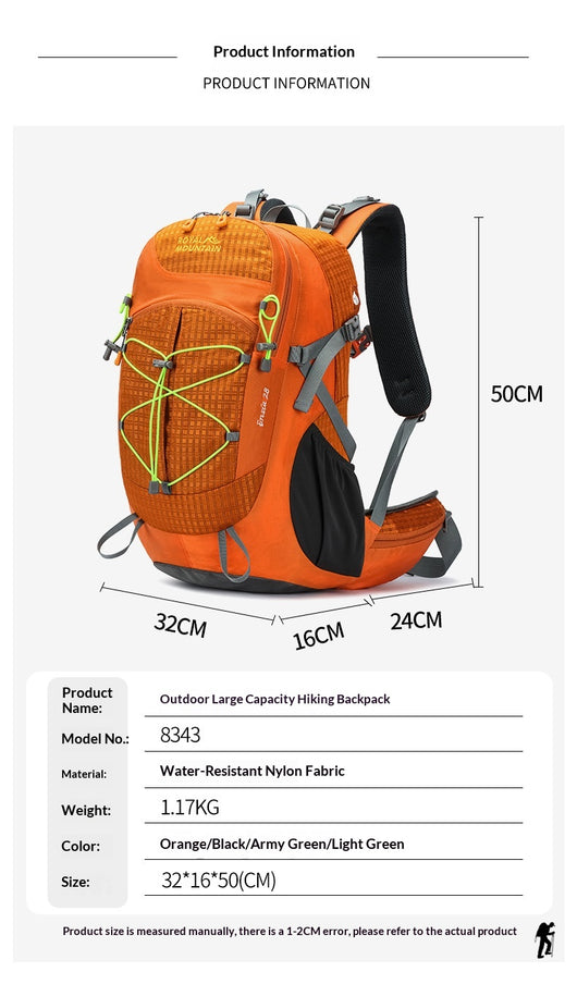 Mochila de Senderismo de Gran Capacidad para Deportes al Aire Libre - Image 16