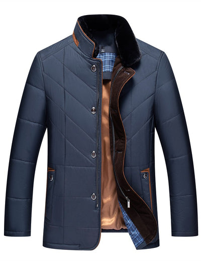 Chamarra Acolchada de Invierno para Hombre con Cuello Alto - Image 3