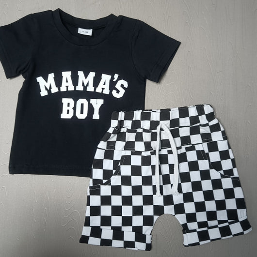 Conjunto Dos Piezas: Short y Blusa Cuello Redondo a Cuadros - Image 4