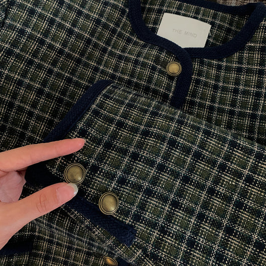 Chaqueta Larga de Cuadros Holgada con Aroma Duradero - Image 7