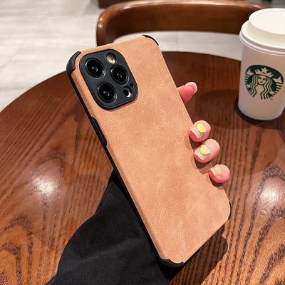Funda de Teléfono de Pelaje Suave en Colores Lisos - Image 7