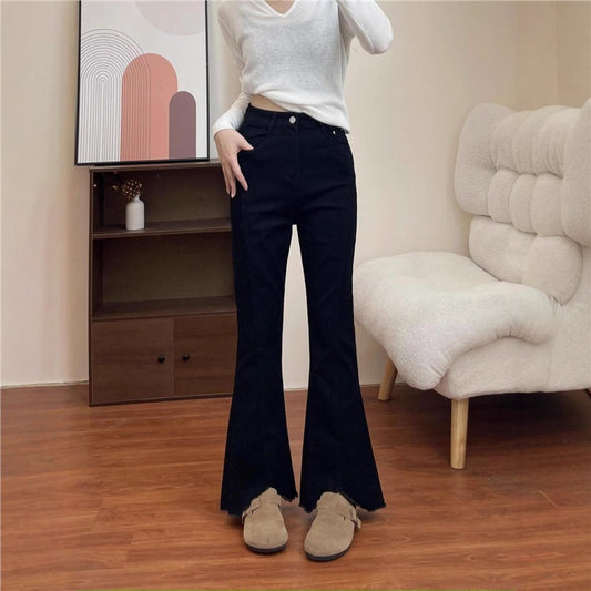 Jeans Plus Size para Mujer con Detalles de Corte y Borlas - Image 2