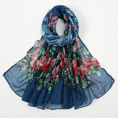 Pañuelo Estampado de Flores Transpirable para Mujer - Image 9