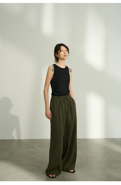 Pantalones Casuales Tencel Efecto Piedra con Cintura Elástica - Image 16