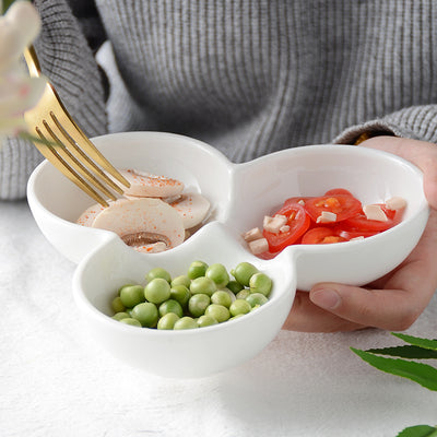 Tazón de Cerámica Blanca para Salsas y Condimentos