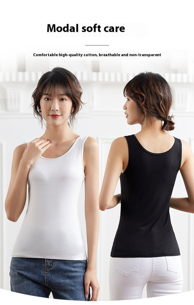 Tirantes Slim Fit Modal Negro y Blanco para Mujer - Image 22