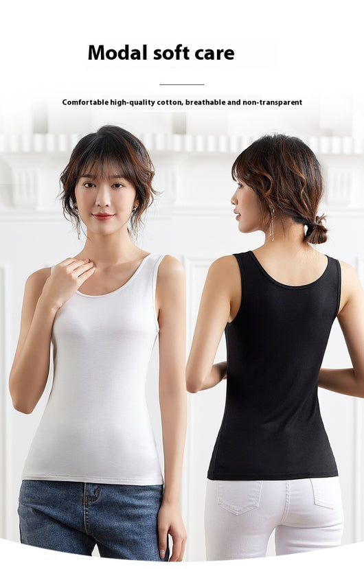 Tirantes Slim Fit Modal Negro y Blanco para Mujer - Image 22