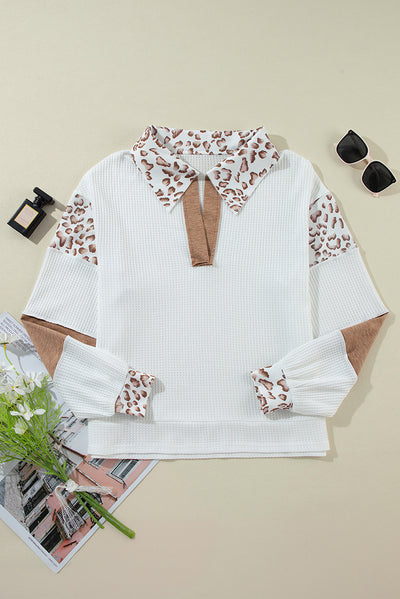 Sudadera con Capucha Estampado Leopardo y Solapa de Manga Larga - Image 16