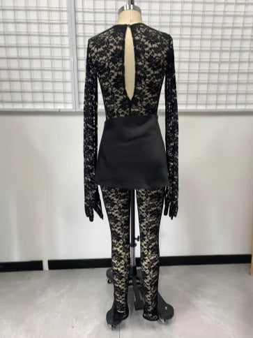 Conjunto Sensual de Encaje Transparente con Recortes Estratégicos - Image 15