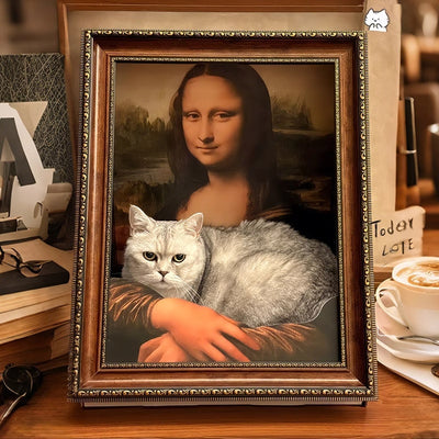 Marco Foto Gato Mona Lisa con Rascador Integrado - Image 3